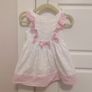 Eyelet and seersucker dress
